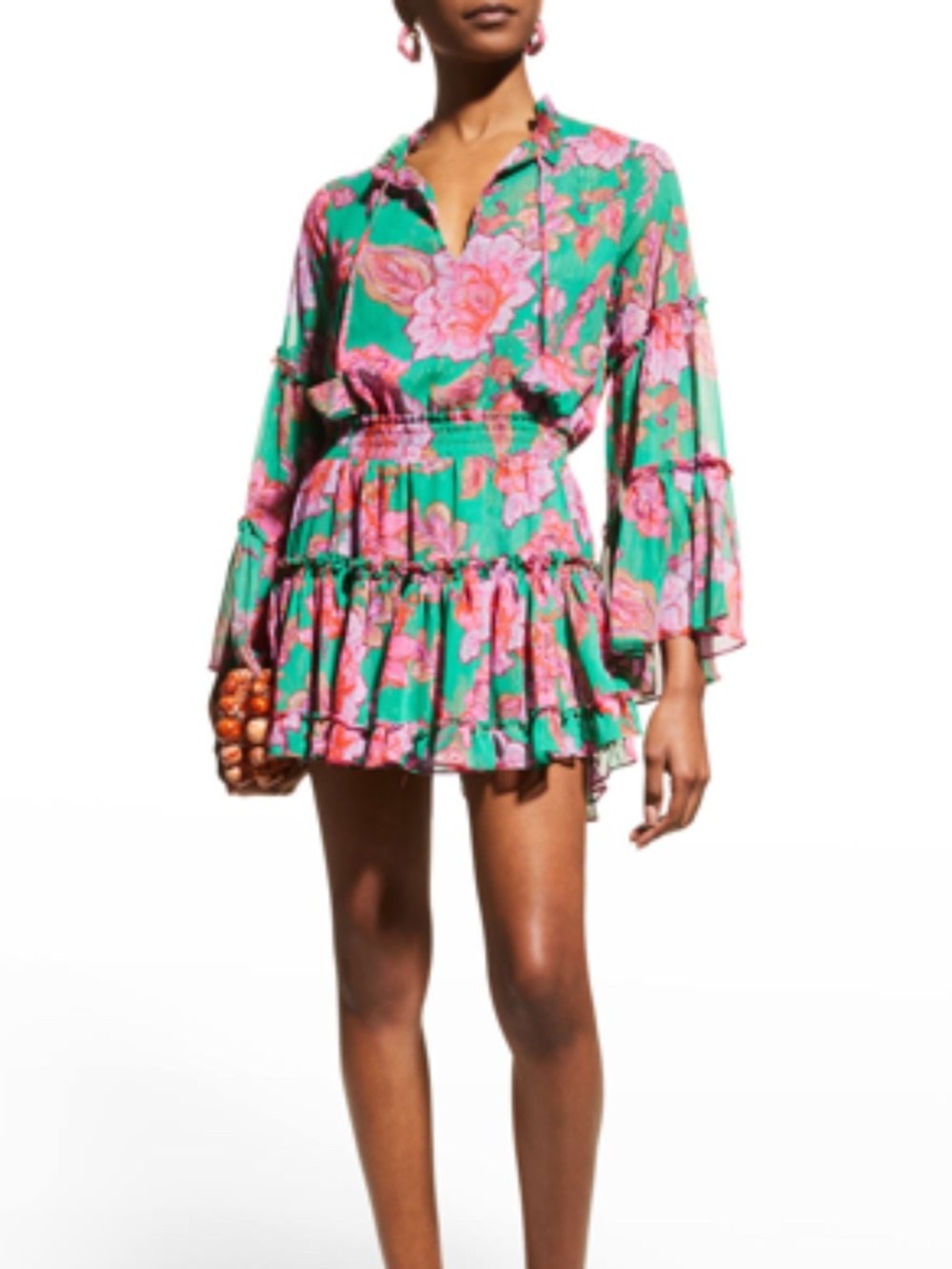 Misa Los Angeles Leeva Bell Sleeve Dress - M 🌟
